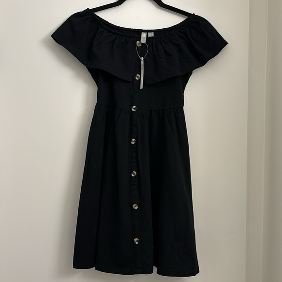 ASOS DESIGN Petite mini button through sundress with tiered skirt 🖤 NWT - Picture 4 of 8